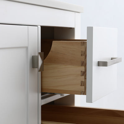 30" V9008 Vanity & Quartz Countertop Combo  (Matte White)  - Shop at Home Craft Studio - 6