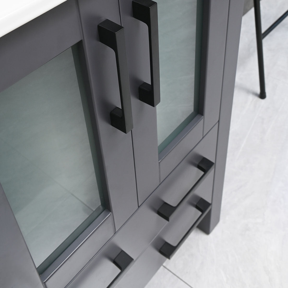 30" V9011 Vanity with Ceramic Sink (Matte Grey) bathroom vanities - Shop at Home Craft Studio - 6