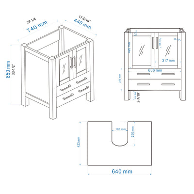 30" V9011 Vanity with Ceramic Sink (Matte Grey) bathroom vanities - Shop at Home Craft Studio - 10