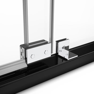 32" AH01 Series Frameless Swing Shower Door with Klearteck Treatment (Fixed 3/8" & Swing 5/16" Thickness) (Brushed Nickel) shower door - Shop at Home Craft Studio - 13