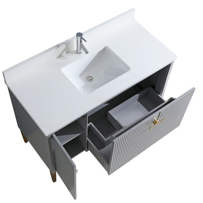 36" Craftsmanship Limited Edition Vanity & Quartz Countertop Combo   (Grey) SKU:EN8339-36GR bathroom vanities - Shop at Home Craft Studio - 2