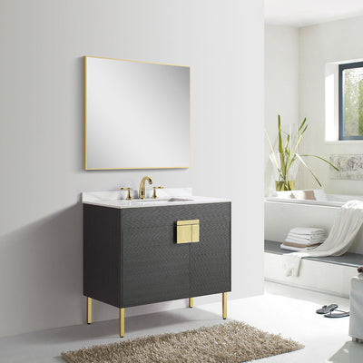 36" V9003 Vanity with Sintered Stone Countertop (Charcoal Grey)  - Shop at Home Craft Studio - 3