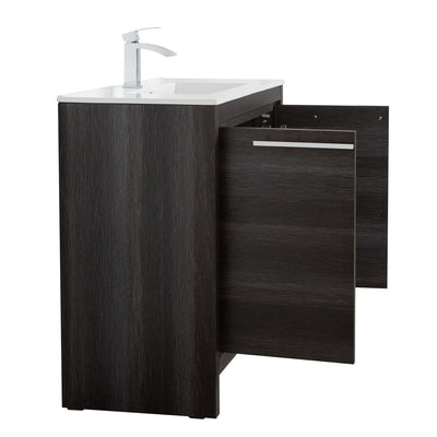 36" V9004 Vanity with Ceramic Sink (Charcoal Grey) vanity - Shop at Home Craft Studio - 4