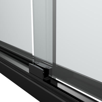 48" AC23 series Bypass Shower Door with Klearteck Treatment (3/8" Thickness) (Matte Black) shower door - Shop at Home Craft Studio - 12