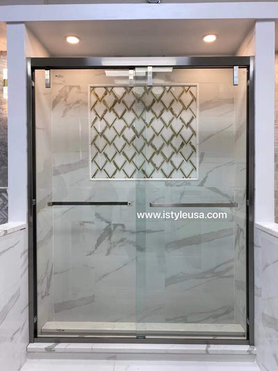 48" AC23 series Shower Door with Klearteck Treatment (3/8" Thickness) (Chrome) shower door - Shop at Home Craft Studio - 2