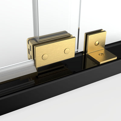 48" AH01 Series Frameless Swing Shower Door with Klearteck Treatment (Fixed 3/8" & Swing 5/16" Thickness)(Brushed Gold)  - Shop at Home Craft Studio - 16