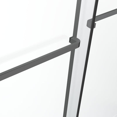 48" Ayden Series Frameless  Bypass Shower Door with Klearteck Treatment (3/8" Thickness) (Matte Black) shower door - Shop at Home Craft Studio - 11