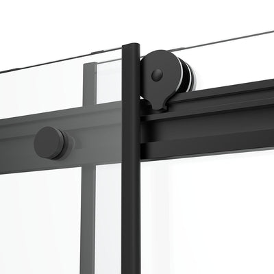 48" Ayden Series Frameless  Bypass Shower Door with Klearteck Treatment (3/8" Thickness) (Matte Black) shower door - Shop at Home Craft Studio - 12