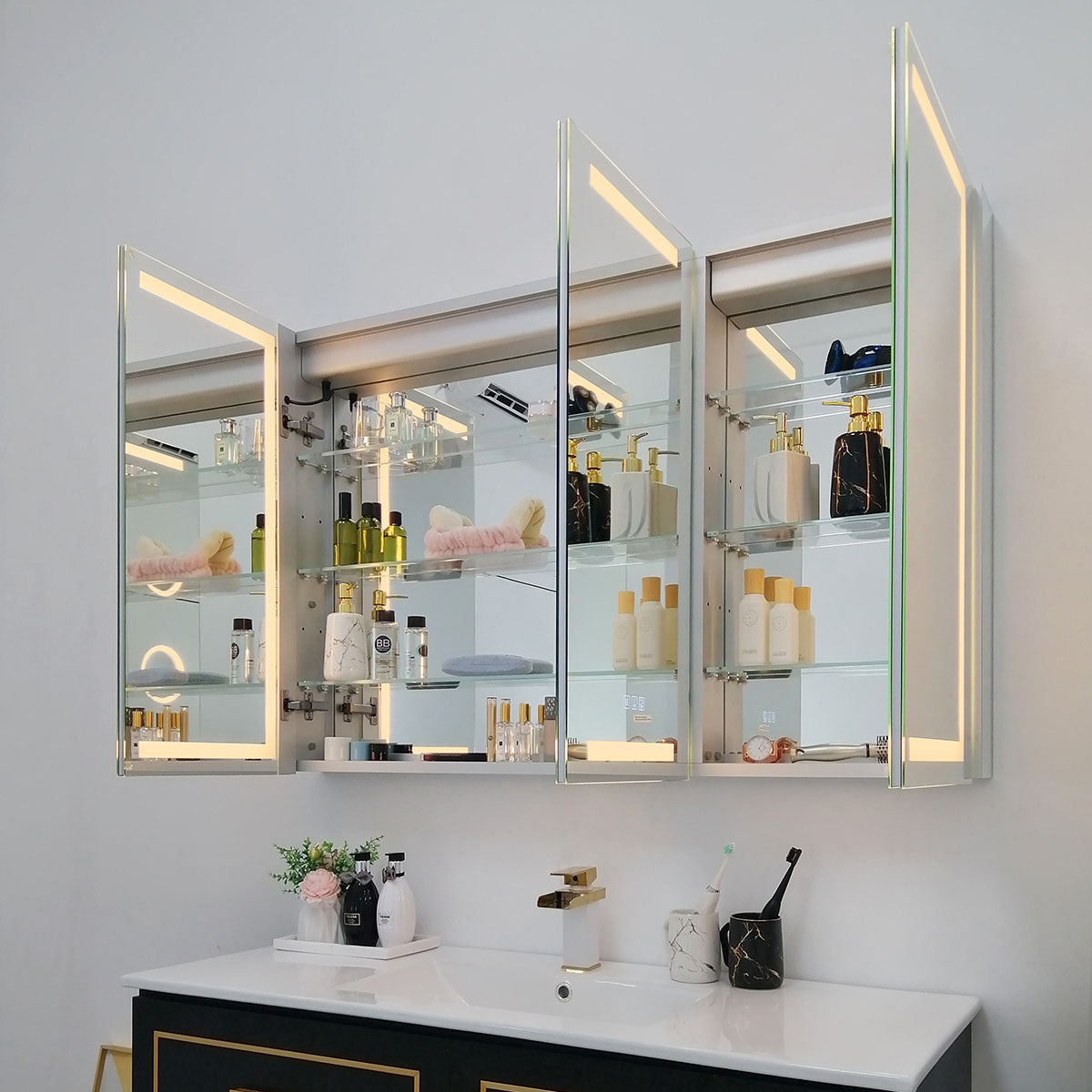 48" LED Ana Medicine Cabinet (Surface Mount/Recessed)  - Shop at Home Craft Studio - 6