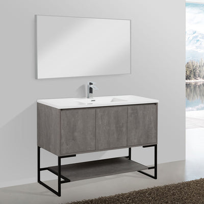 48" V9006 Allen Vanity &  Acrylic Basin (Cement Grey)  - Shop at Home Craft Studio - 1