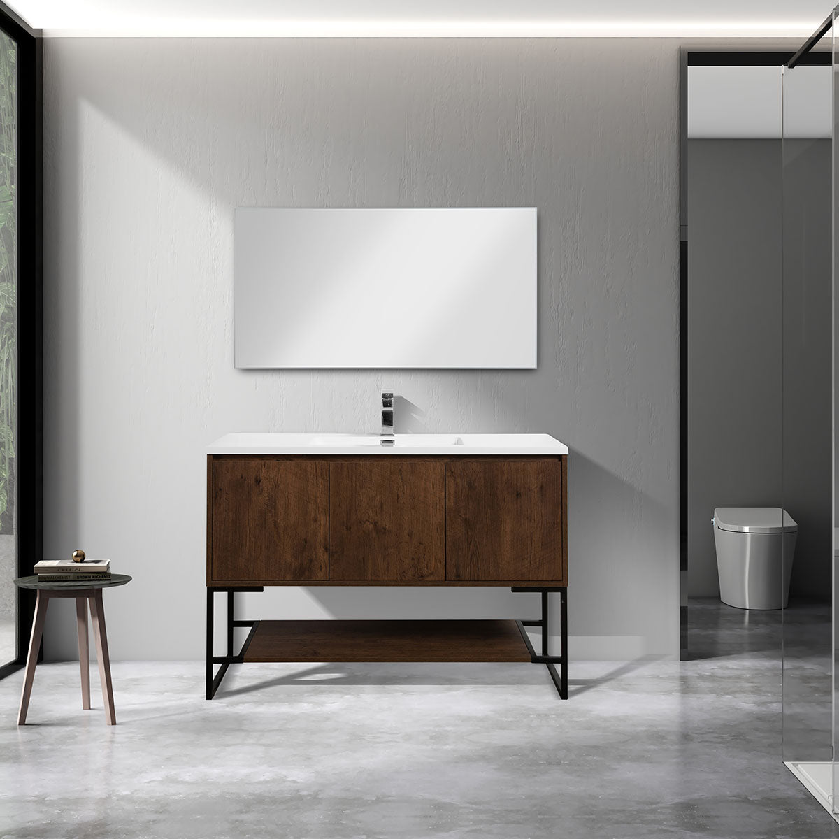 48" V9006 Allen Vanity & Acrylic Basin (Rose Wood)  - Shop at Home Craft Studio - 1
