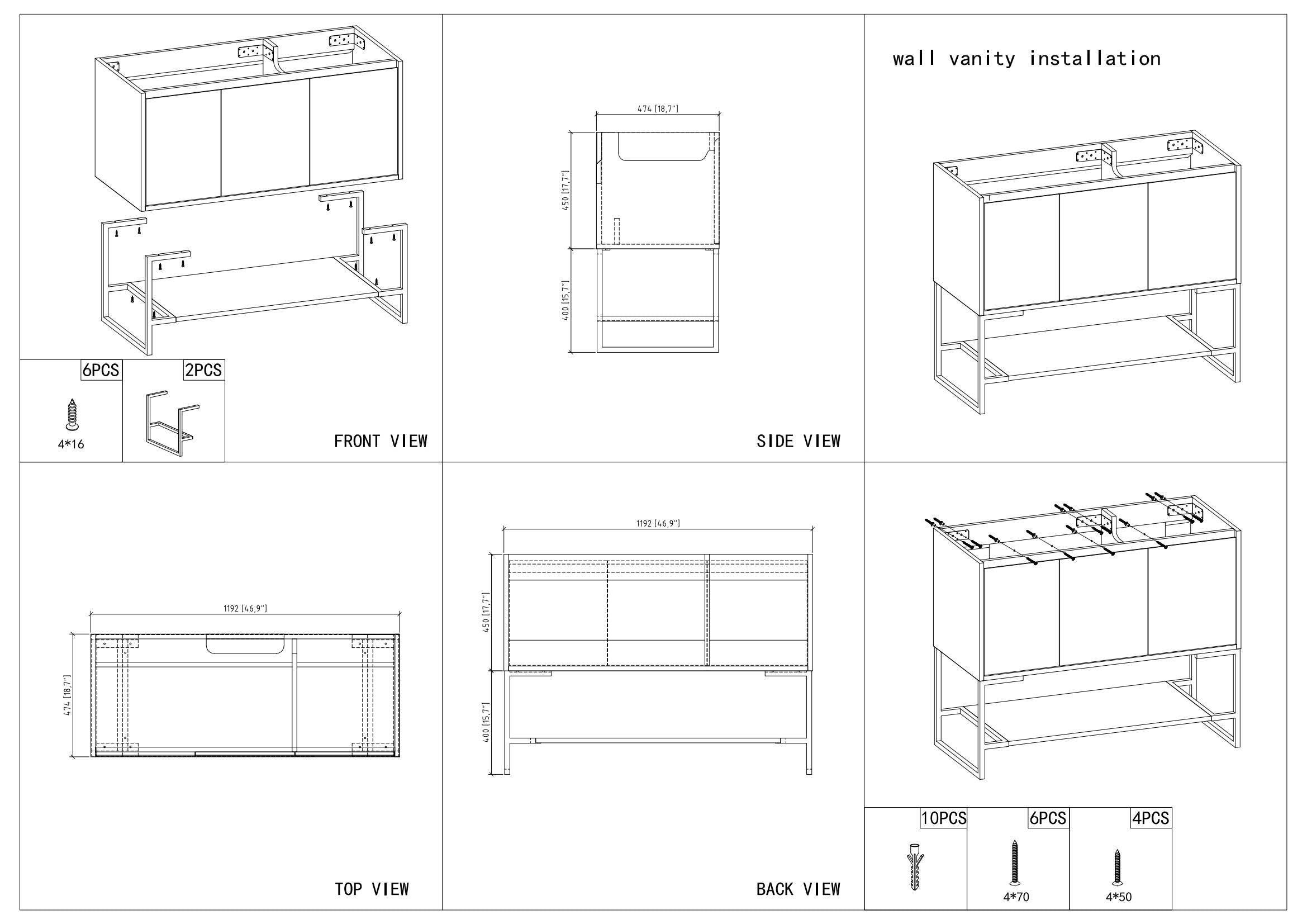 48" V9006 Allen Vanity & Acrylic Basin (Rose Wood)  - Shop at Home Craft Studio - 6
