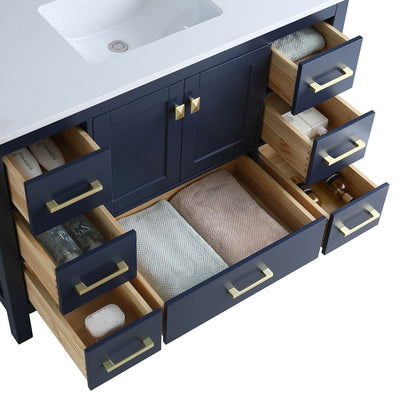 48" V9008 Vanity & Quartz Countertop Combo (Royal Blue)  - Shop at Home Craft Studio - 8