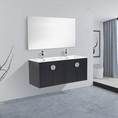 48" V9015 Series Wall Hung Vanity & Ceramic Sink (Granny Grey)  - Shop at Home Craft Studio - 1