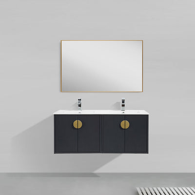 48" V9015 Series Wall Hung Vanity & Ceramic Sink (Granny Grey)  - Shop at Home Craft Studio - 3