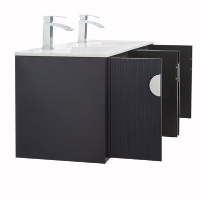 48" V9015 Series Wall Hung Vanity & Ceramic Sink (Granny Grey)  - Shop at Home Craft Studio - 6