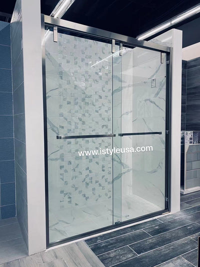 54" AC23 series Shower Door with Klearteck Treatment (3/8" Thickness) (Chrome) shower door - Shop at Home Craft Studio - 3