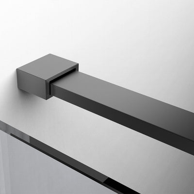 54" AH01 Series Frameless Swing Shower Door with Klearteck Treatment (Fixed 3/8" & Swing 5/16" Thickness) (Matte Black)  - Shop at Home Craft Studio - 13