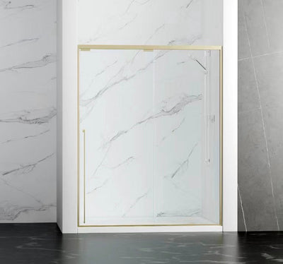 54" Karina Series Minimalist Shower Door with a Single Sliding Door (Brushed Gold) shower door - Shop at Home Craft Studio - 2