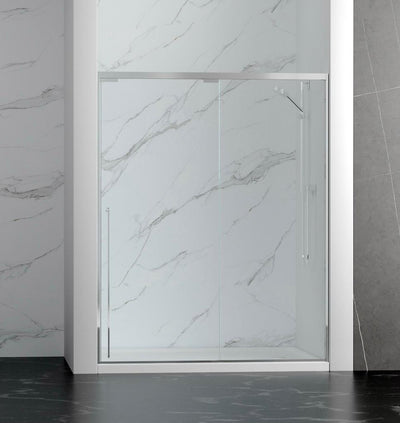 54" Karina Series Minimalist Shower Door with a Single Sliding Door (Chrome) shower door - Shop at Home Craft Studio - 2