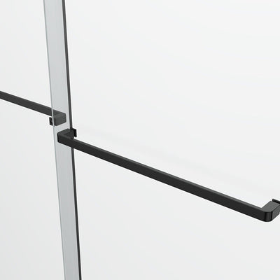 60" AC23 series Bypass Tub Door with Klearteck Treatment (3/8" Thickness) (Matte Black) shower door - Shop at Home Craft Studio - 8