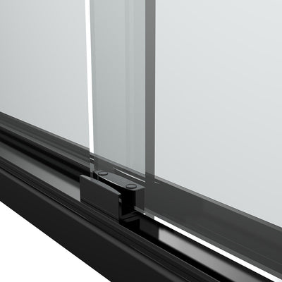 60" AC23 series Bypass Tub Door with Klearteck Treatment (3/8" Thickness) (Matte Black) shower door - Shop at Home Craft Studio - 9