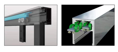 60" AC23Pro 66"H Shatterproof Series Bypass Tub Door with Klearteck Treatment (3/8" Thickness) (Chrome)  - Shop at Home Craft Studio - 7