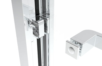 60" AC23Pro 80"H Shatterproof Series Bypass Shower Door with Klearteck Treatment (3/8" Thickness) (Brushed Nickel) shower door - Shop at Home Craft Studio - 9