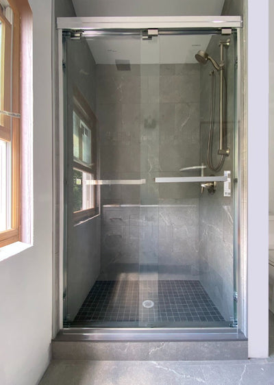 60" ASD Series Bypass Shower Door with Klearteck Treatment (5/16" Thickness) Low Ceiling 72" (Silver /Chrome) shower door - Shop at Home Craft Studio - 1
