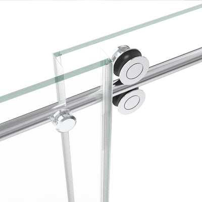 60"BH Frameless Single Sliding Tub Door (Chrome) shower door - Shop at Home Craft Studio - 2