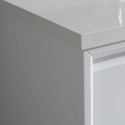 60" Craftsmanship Limited Edition Vanity & Quartz Countertop Combo  (Matte White) bathroom vanities - Shop at Home Craft Studio - 4