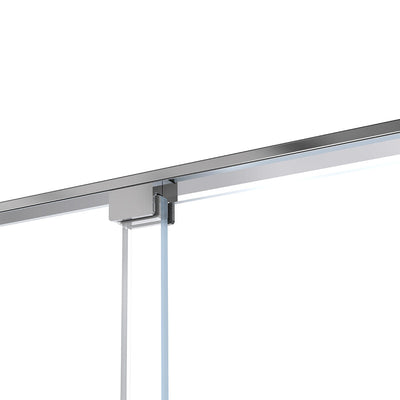 60" KH Frameless Single Sliding Shower Doors with Klearteck Treatment (3/8" Thickness) (Chrome) shower door - Shop at Home Craft Studio - 3