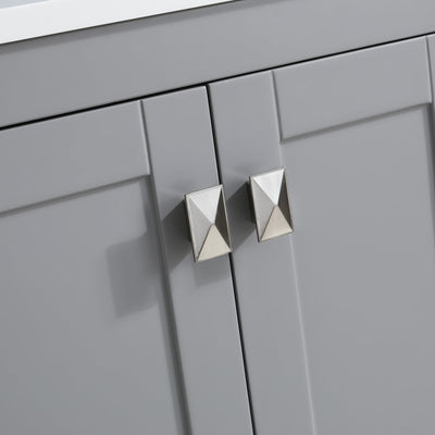 60" V9008 Vanity & Countertop Quartz Double Basins (Matte Grey)  - Shop at Home Craft Studio - 6