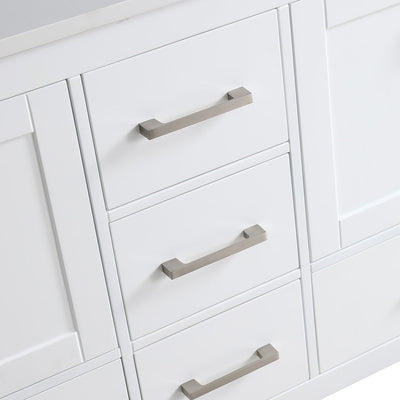 60" V9008 Vanity & Quartz Countertop Double Basins (Matte White)  - Shop at Home Craft Studio - 10