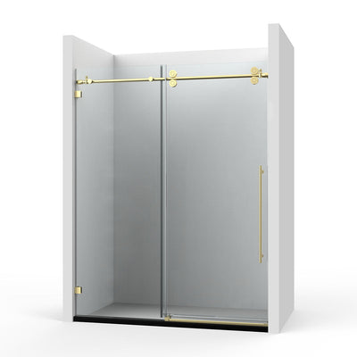 72" BH Series Frameless Single Sliding Shower Door (Brushed Gold)  - Shop at Home Craft Studio - 1