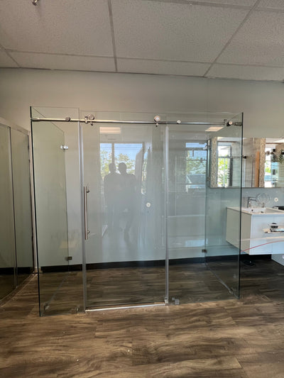 84"-96" Width Custom Frameless Enclosures (3/8" thickness) (Chrome/Brushed Nickel/Matte Black/ Brushed Gold)  - Shop at Home Craft Studio - 3