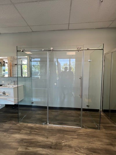 84"-96" Width Custom Frameless Enclosures (3/8" thickness) (Chrome/Brushed Nickel/Matte Black/ Brushed Gold)  - Shop at Home Craft Studio - 4