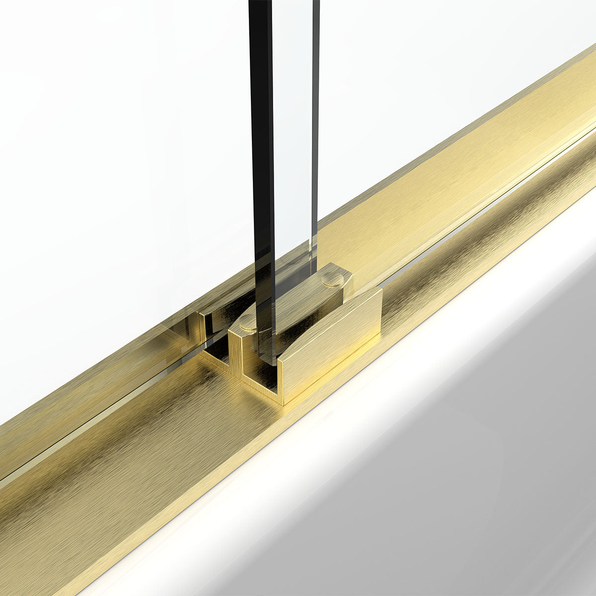 AC23 Alex Bypass Shower Door with Klearteck Treatment (3/8" Thickness) (Brushed Gold) shower door - Shop at Home Craft Studio - 9