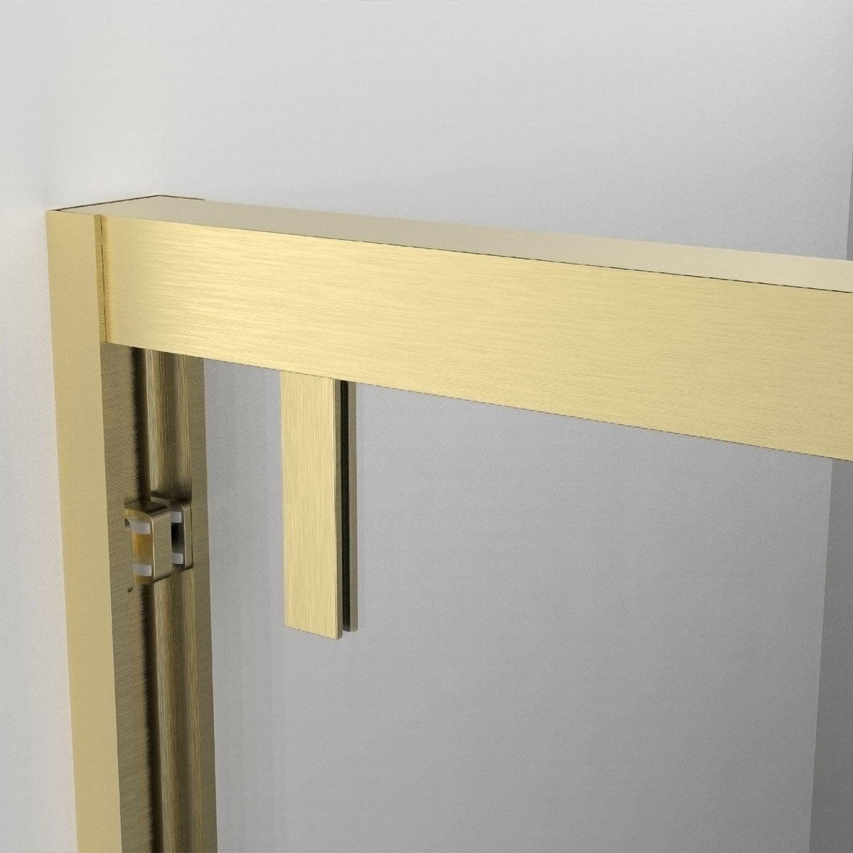 AC23 Alex Bypass Shower Door with Klearteck Treatment (3/8" Thickness) (Brushed Gold) shower door - Shop at Home Craft Studio - 10