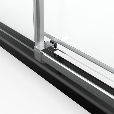 BR01 Joseph Frameless Single Sliding Shower Door with Klearteck Treatment (3/8" Thickness) (Brushed Nickel) shower door - Shop at Home Craft Studio - 15