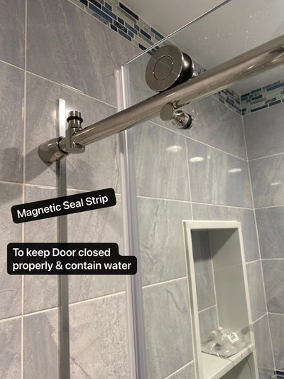 BR01 Joseph Frameless Single Sliding Shower Door with Klearteck Treatment (3/8" Thickness) (Chrome)  - Shop at Home Craft Studio - 19
