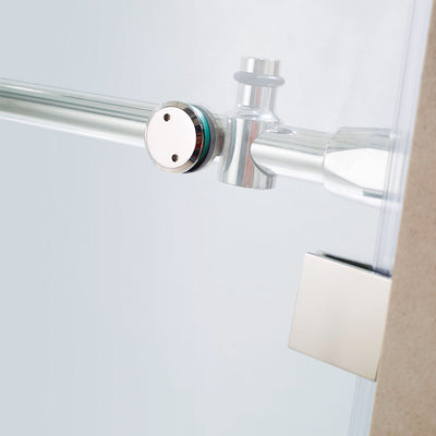 BR01 Joseph Frameless Single Sliding Tub Door with Klearteck Treatment (3/8" Thickness) (Brushed Nickel)  - Shop at Home Craft Studio - 14