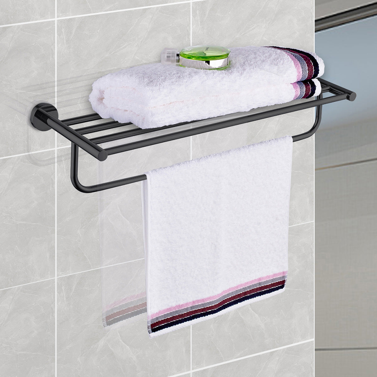 BTR24 Bath Towel Rack (Matte Black)  - Shop at Home Craft Studio - 1