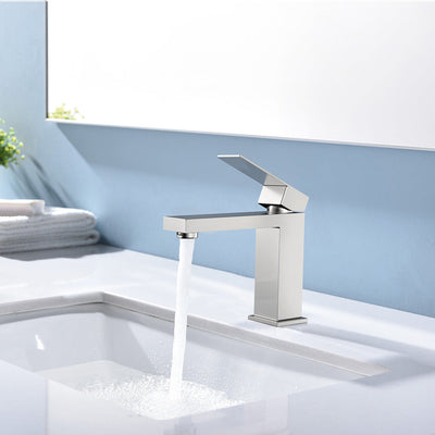 F231 Single Hole Basin Faucet with Pop Up (Brushed Nickel)  - Shop at Home Craft Studio - 1