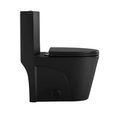 K-0382 One-Piece 28"h Dual Flush Toilet (Matte Black)  - Shop at Home Craft Studio - 3