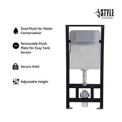 K-0707 Wall Hung Toilet with In-Wall Tank & Carrier System  - Shop at Home Craft Studio - 7
