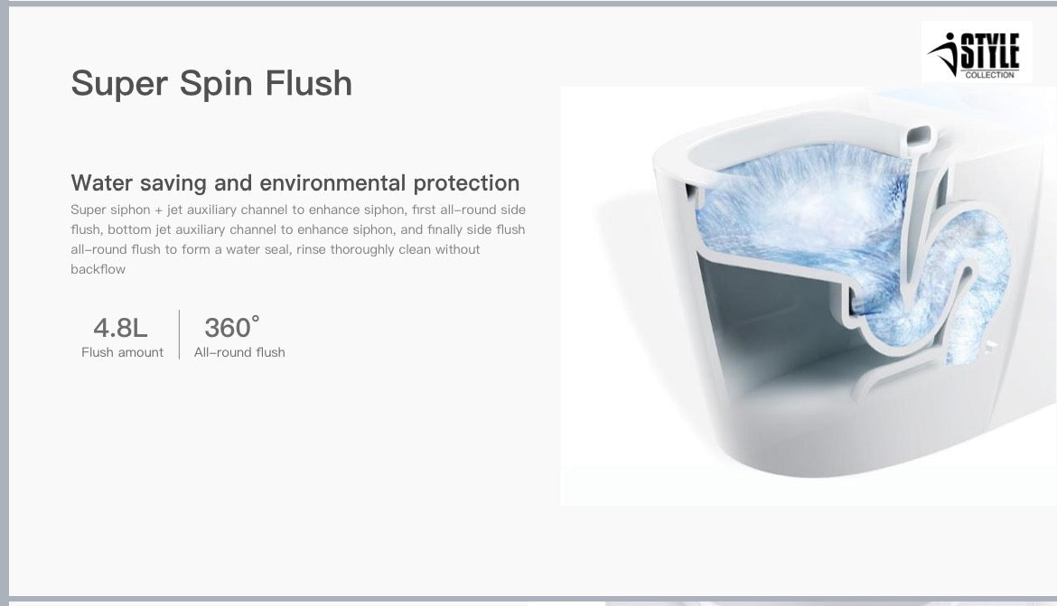 Model-1 Series 7000 US1A Smart Bidet One-Piece Toilet (12" Rough) (Elongated) Toilets - Shop at Home Craft Studio - 14