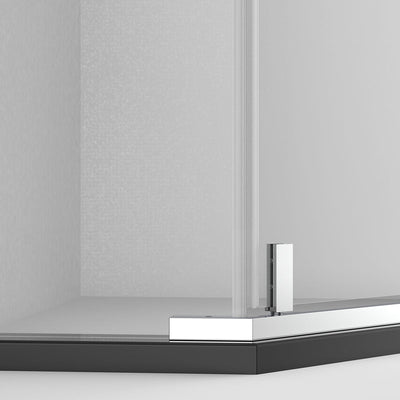Neo Maggie Angle G06 Hinged Shower Door (3/8") (Chrome/Brushed Nickel)  - Shop at Home Craft Studio - 9