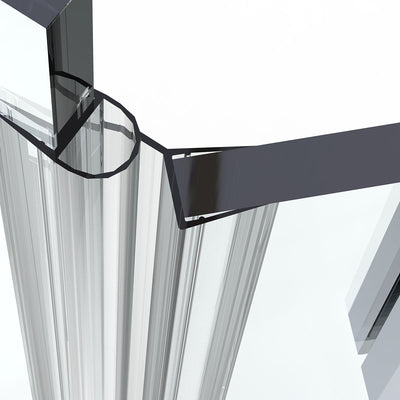 Neo Maggie Angle G06 Hinged Shower Door (3/8") (Chrome/Brushed Nickel)  - Shop at Home Craft Studio - 10