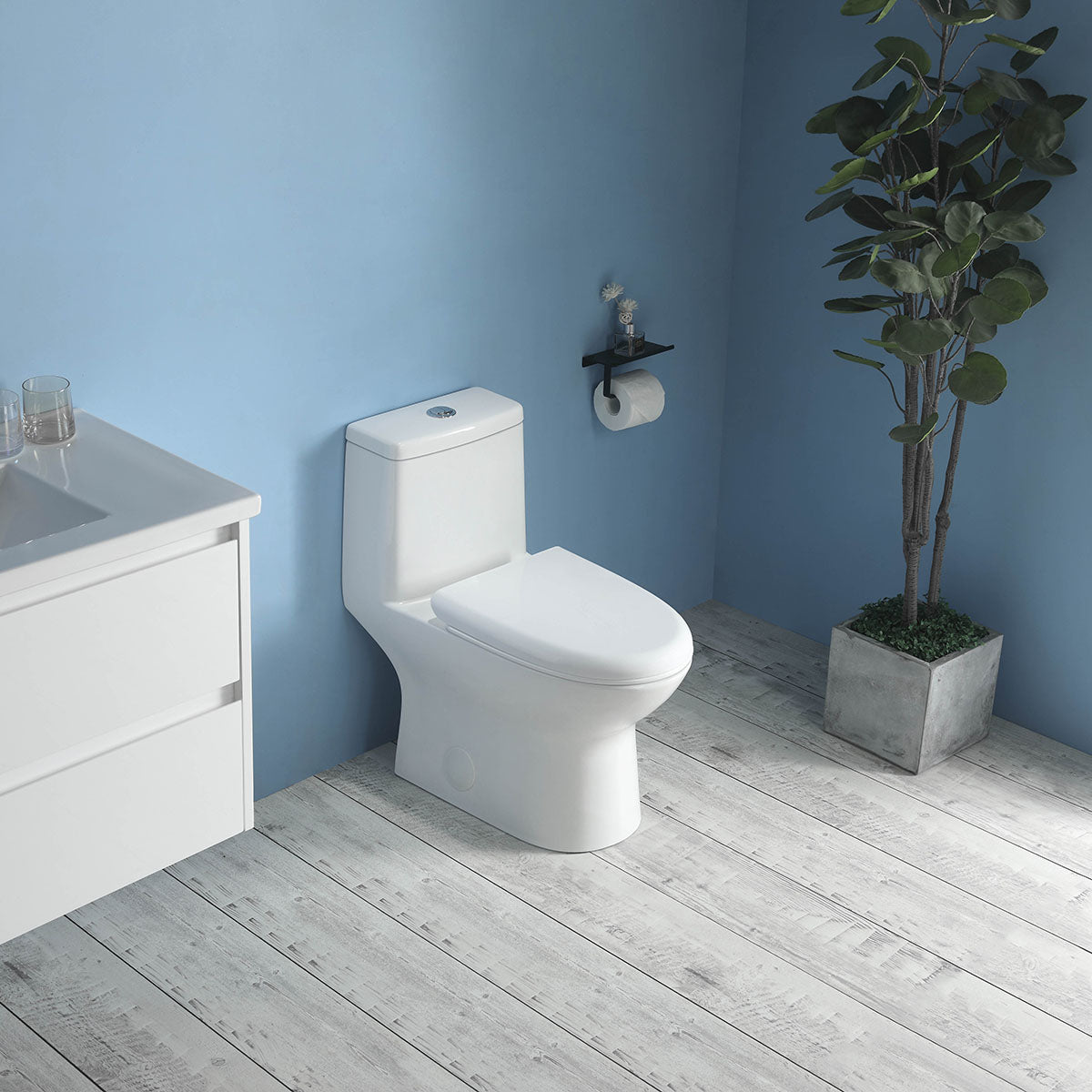 T2805/K-0397 One-Piece 28"h Dual Flush Toilet (10" Rough)  - Shop at Home Craft Studio - 4